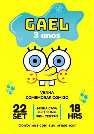 Invitación de cumpleaños doble de Bob Esponja y Barbie Un increíble