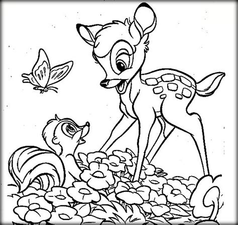 Flower From Bambi Coloring Pages