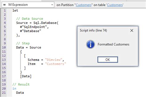 Format Power Query Tabular Editor Documentation