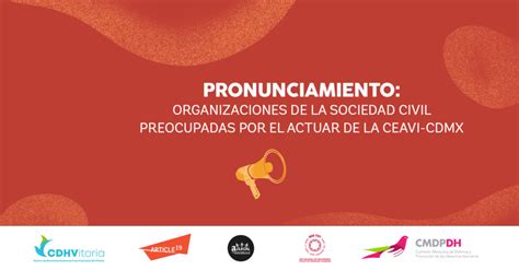 Pronunciamiento Organizaciones De La Sociedad Civil Preocupadas Por