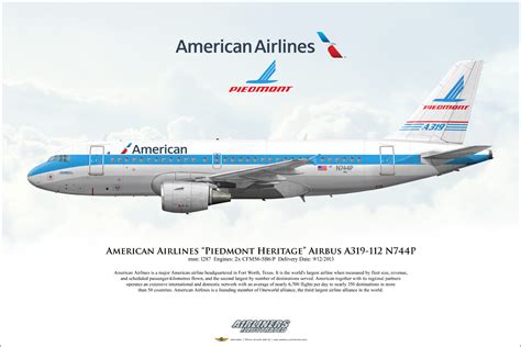 American Airlines Piedmont Heritage Airbus A N P Fine Art Print