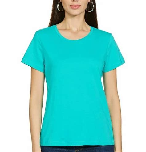 Half Sleeve Symbol Ladies Stretch T Shirt Casual Wear Plain At Rs 135