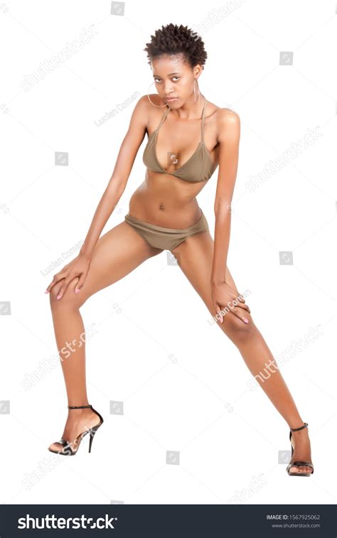 Sexy African Woman Wearing Bikini Isolated Stock Photo 1567925062 Shutterstock