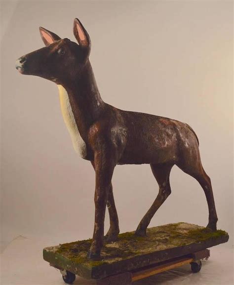 Large Poured Stone Deer Lawn Statuary For Sale At 1stdibs