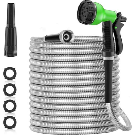 Specilite 50ft 304 Stainless Steel Metal Garden Hose Heavy Duty Water