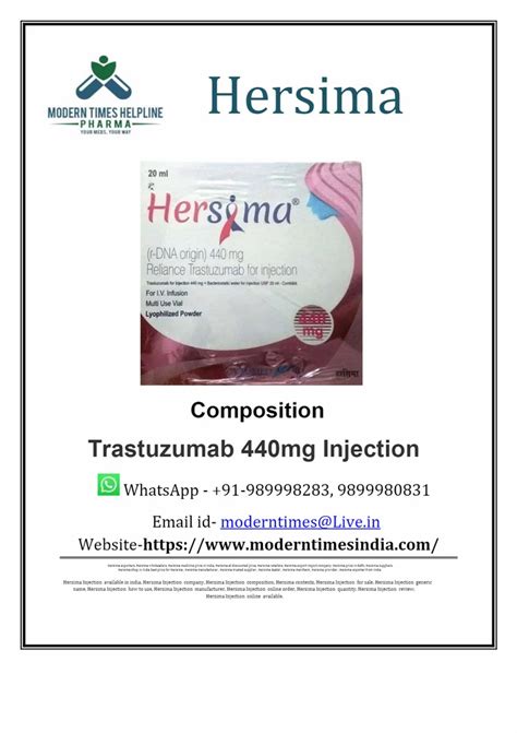 Hersima Mg Injection At Best Price In New Delhi By Modern Times