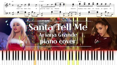 Ariana Grande 아리아나 그란데 Santa Tell Me 산타텔미 피아노 커버 악보 코드 Piano Cover Score Chord G