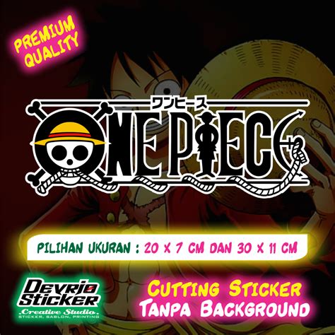 Jual Cutting Stiker One Piece Flag Variasi Motor Mobil Sticker Timbul