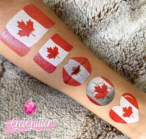 Canadese Vlag Tattoos Getglitterbaby De Mooiste Tijdelijke Tattoos