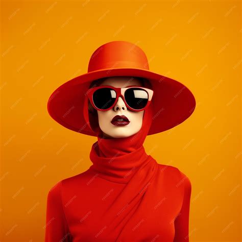 A Woman Wearing A Red Dress And Sunglasses Is Wearing A Red Dress With