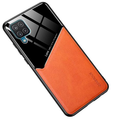 Maska Leather Coated Orange Za Samsung Galaxy A12 Maske Za