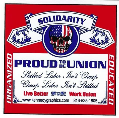 Solidarity Proud To Be Union Hard Hat Sticker S113 Hard Hat Gear