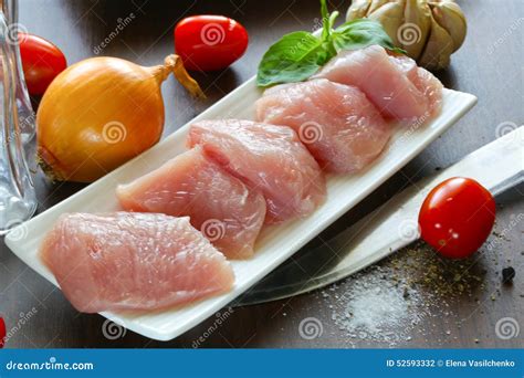 Sliced Turkey Meat and Vegetables on the Tables Stock Photo - Image of breast, nutrition: 52593332