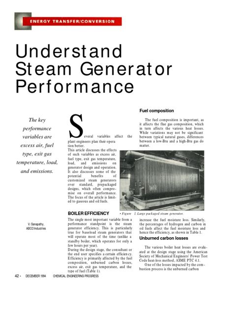 Steam Generator Performance | PDF | Boiler | Natural Gas