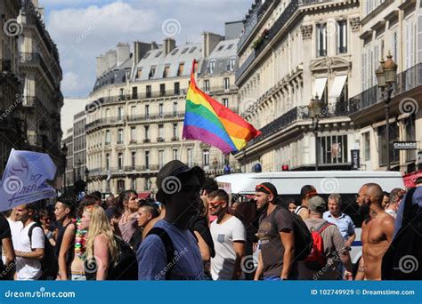 Gay Pride In Paris June 24 2017 Parade Editorial Stock Image Image Of