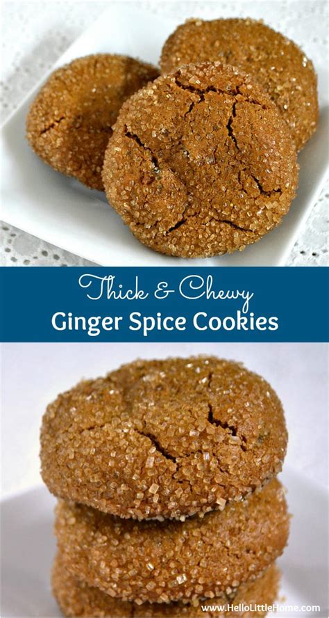 Thick And Chewy Ginger Spice Cookies