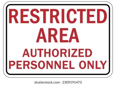 Restricted Area Warning Sign Labels Stock Vector Royalty Free