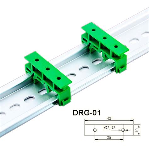 Dr Drg Gn Pair Of Green X Mm Drg Din Rail Pcb Mounting Bracket