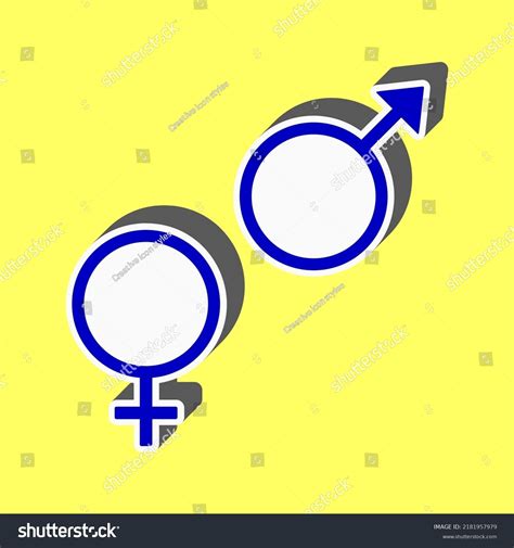 Sex Symbol Sign Blue Icon White Stock Vector Royalty Free 2181957979 Shutterstock