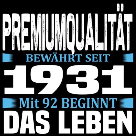 92 Jahr Bis Zur Perfektion Gereift 1931 Cooles Geschenk Zum 92