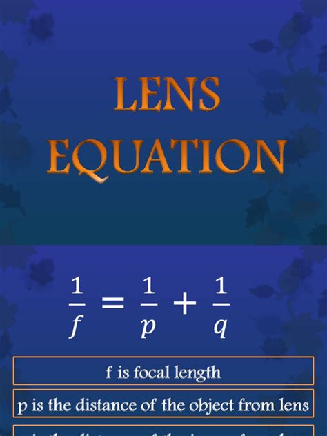 Lens Equation | PDF