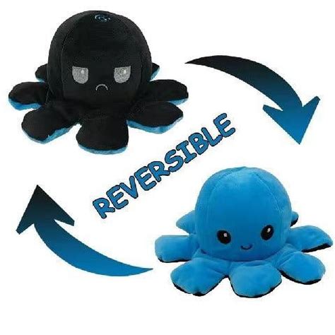 Cute Double Sided Flip Soft Reversible Octopus Plush Stuffed Animal