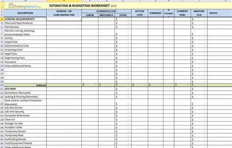 Sample Of Free Plumbing Estimating Excel Readsheet Estimate Template