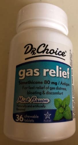 Dr Choice Gas Relief 80 Mg 36 Chewable Mint Tablets Exp 0824 Ebay