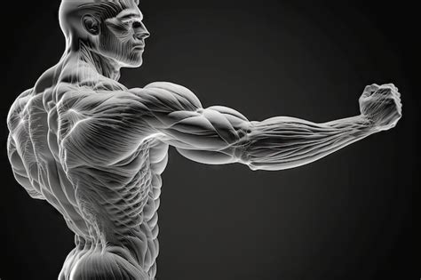 Premium Ai Image Muscular Strength Of Man In Bodybuilder Career