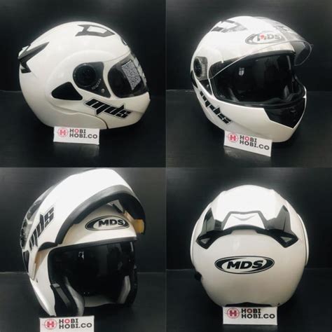 Helm Mds Pro Rider Solid Polos White Mds Modular Lazada Indonesia