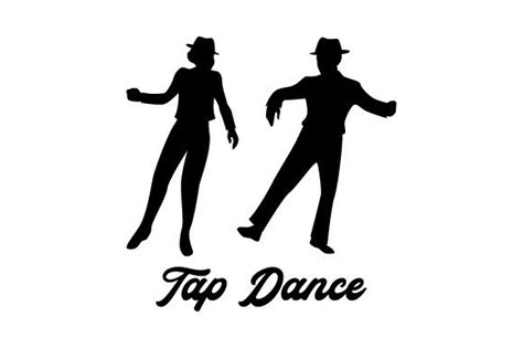 Tap Dance With Couple Dancing Silhouette Svg Cut File By Creative