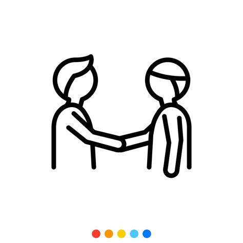 People Handshakes Vector Icon Illustration 11057853 Vector Art At