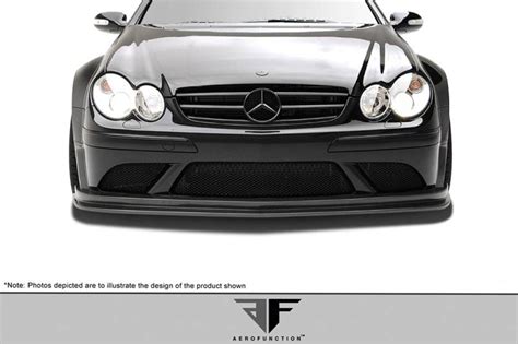 Mercedes CLK Black AF1 Aero Function Front Bumper Add On Body Kit