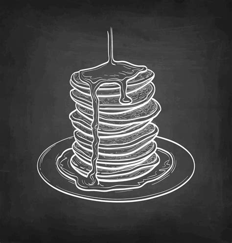 Pancake Stack Sketch Stock Illustrations 285 Pancake Stack Sketch