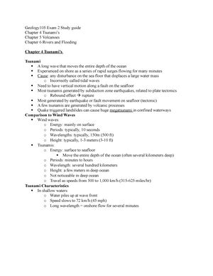 Geology Exam Geol Exam Introductory Hazard A Process