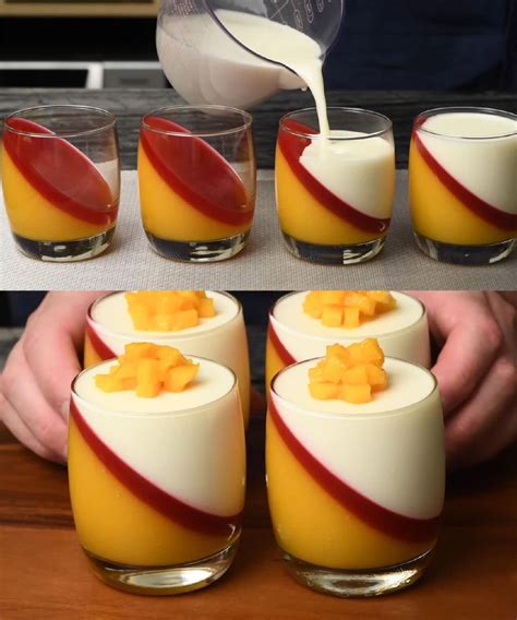 Mango Panna Cotta Fris En Licht Dessert