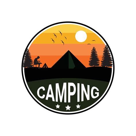 Illustration Of Camping Ground Logo Vector Artillustration Of Camping