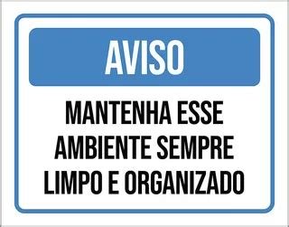 Placa Mantenha O Ambiente Limpo Mercadolivre