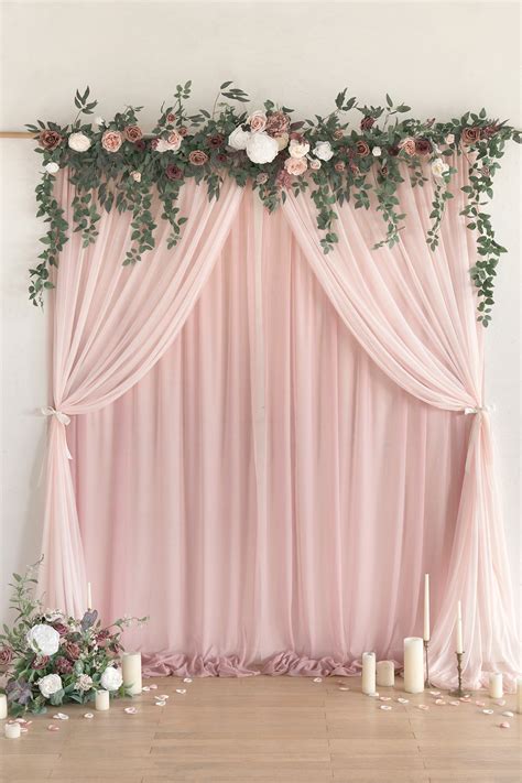 Wedding Linens | 2-Layer Wedding Backdrop Curtains 59“ x 10ft (Set of 2 ...