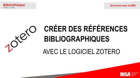 INSA POD Créer Des Références Bibliographiques Avec Z