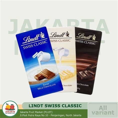 Jual Cokelat Lindt Swiss Classic All Dark Milk Raisin Nut