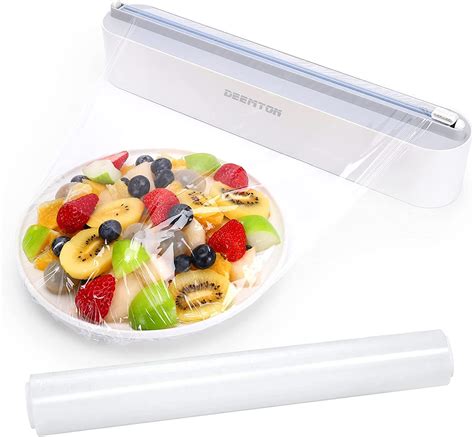 Plastic Wrap Dispenser With Cutterrefillable Cling Film Dispenser