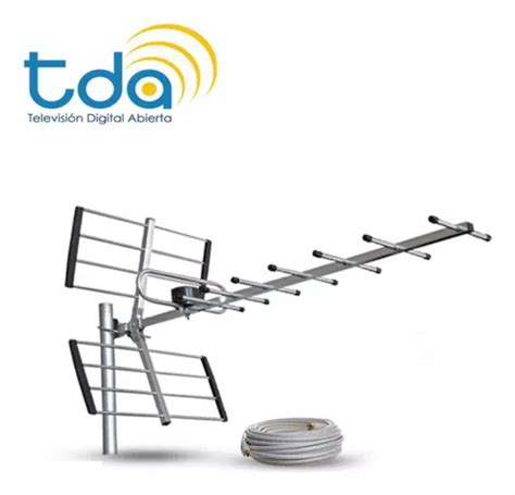 Antena Tda Tv Digital Hd Exterior Tdt Hdtv Cable Coaxil 10mt