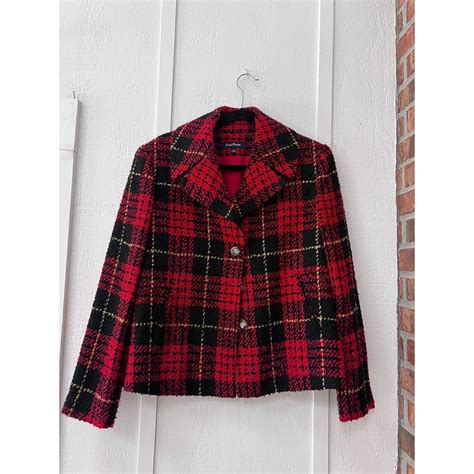 Evan Picone Vintage Evan Picone Jacket Red Plaid Grailed