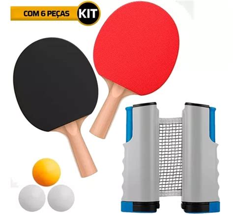 Kit Raquete Tênis De Mesa Ping Pong Bolinhas Suporte C Rede