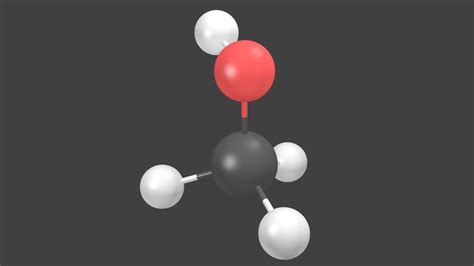 Methanol Molecule Model 3d Model Cgtrader