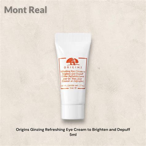 Mont Real Ginzing Refreshing Eye Cream To Brighten And Depuff Ml