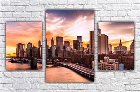 Quadro Decorativo Ponte Cidade Nova York Pe As Elo