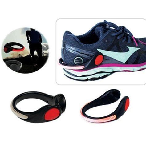 LED Safety Shoe Clip Light For Night Running Biking Jogging Walking