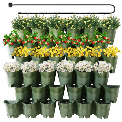 Worth Garden 36 Pockets Self Watering Vertical Planters Indoor Outdoor